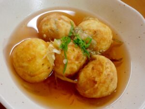 めんつゆで食べる☆たこ焼き
