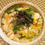 【豆腐と卵の中華風炒め】ネギを刻むだけ♪