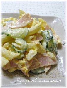 きゅうりとハムのマカロニサラダ