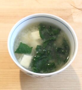 小松菜と豆腐の味噌汁♪