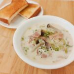 白菜とベーコンのミルクスープ✨