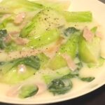 チンゲン菜の豆乳クリーム煮