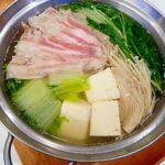 ポン酢でアッサリ♪豚バラと水菜の☆水炊き鍋