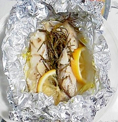 真鱈のローズマリーホイル焼き