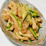 ミミガーときゅうりの豆板醤和え