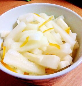箸がとまらない！ポリ袋でゆず大根