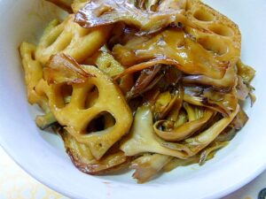 ダイエットにも☆まいたけとレンコンのきんぴら