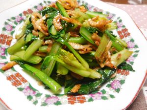 小松菜の桜炒め