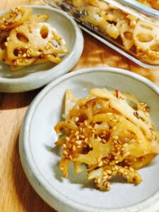 簡単！作り置きおかず！レンコンのにんにく炒め