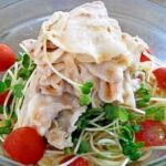 柔らか豚しゃぶのさっぱり冷製パスタ