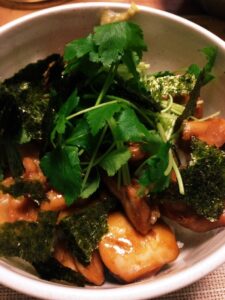 簡単！鶏肉のひつまぶし丼☆お茶漬け