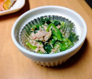 かんたんお弁当☆ほうれん草のツナマヨ和え