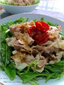 冷たくひやして！豚しゃぶと自家製ごま醤油ダレ♪