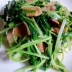 モリモリ食べれる☆水菜のマヨガーリック炒め