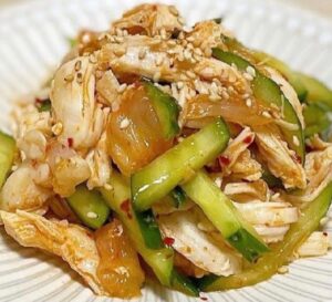 無限レシピ！ささみときゅうりのキムチ和え