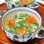 モロヘイヤとトマトの卵スープ