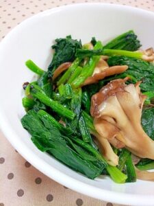 ✿ほうれん草と舞茸のバター醤油炒め❤