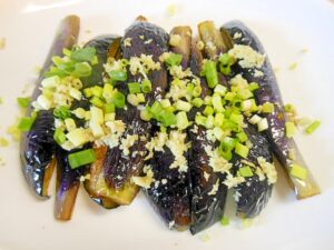 もう1品におつまみに簡単☆茄子の蒸し焼き中華和え☆