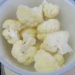 電子レンジＶＳ塩茹で！カリフラワーを比較