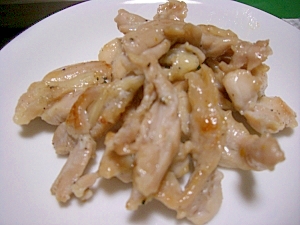 鶏せせりのガーリック炒め