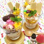 子供と楽しく作る♪おうちパフェ♡