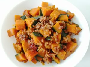 かぼちゃとひき肉煮