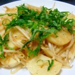 サッパリヘルシー!長芋ともやしのバタポン炒め