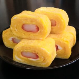 お弁当のおかず★かにかま巻き玉子焼き