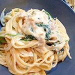 牛乳で作る！ほうれん草とツナのクリームパスタ