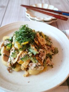 ゴーヤと豚肉のにんにく味噌炒め