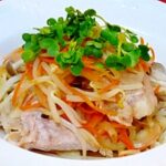 フライパンで♪ 豚肉と野菜ときのこのポン酢醤油蒸し