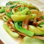 チンゲン菜のオイスターソース炒め★きのこが美味い★