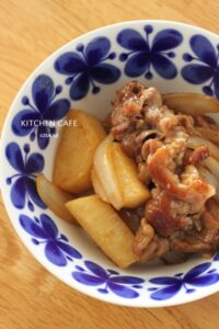 長いもと豚肉の照り焼き