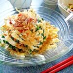 モロヘイヤとお豆腐でねばねば冷奴