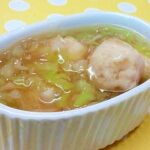 【離乳食】鶏団子&キャベツの中華風煮