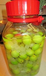 梅パワーに期待して♪リンゴ酢で梅サワー