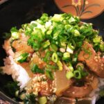 鯵の刺身漬け丼(りゅうきゅう丼)