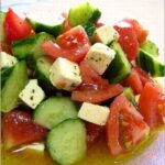 きゅうりとトマトのクリームチーズサラダ