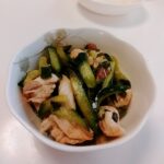 きゅうりとささみの梅肉和え