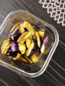 【茄子だけ】レンジで作り置き☆タレつゆ蒸し