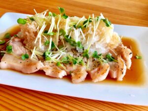 親子大根でさっぱり☆ポークソテーポン酢がけ