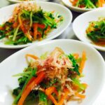 簡単ちょいおかず☆豆苗とにんじんの鰹ポン酢かけ