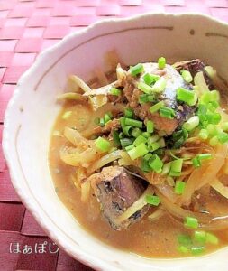 缶詰で簡単♪鯖と玉ねぎの味噌煮