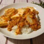 エノキたっぷりXO醤を加えた麻婆豆腐