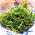 おかひじきオリーブオイル炒め　塩胡椒だけで簡単♪