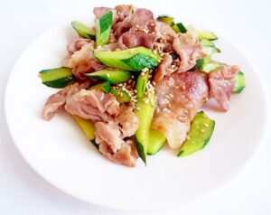 豚肉ときゅうり炒め