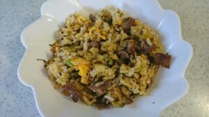 焼肉の残りでチャーハン