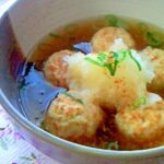 あたたか～い。おろしねぎつゆのタコ焼き