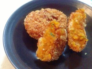 サクサクの甘いかぼちゃコロッケ☆