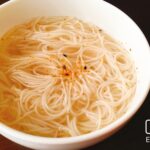 白だしで!温かい素麺